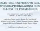 Analisi del contenuto delle autocaratterizzazioni degli allievi in formazione – Congresso SITCC 2014