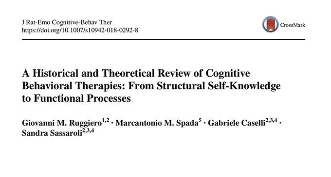 Breve storia teorica della terapia cognitivo comportamentale tra funzionalismo e strutturalismo