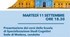 Studi Cognitivi Modena: presentazione della Scuola di Psicoterapia – 11 Settembre 2018
