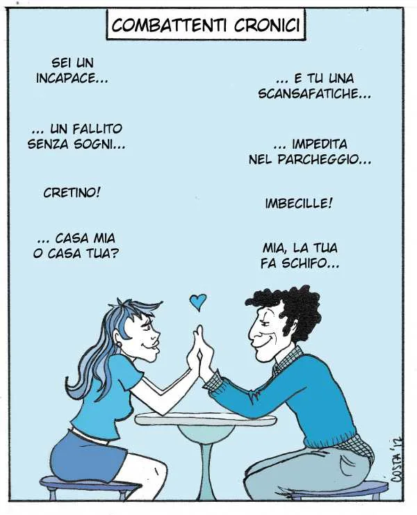 Tipi di coppie #2 - Combattenti Cronici, Ambivalenti e Fratellini. - Immagine: © 2012 Costanza Prinetti