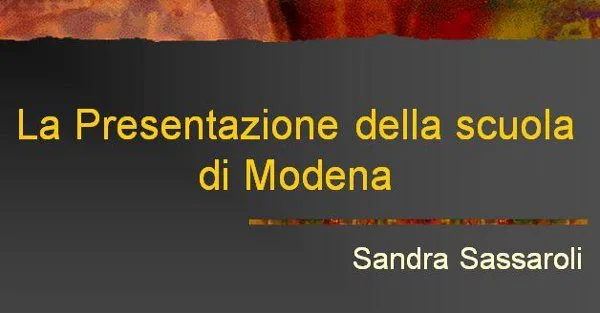 Presentazione scuola Modena. Studi COgnitivi
