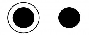 Illusione di Delboeuf. - Immagine: licenza Creative Commons 3.0 author Famousdog