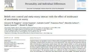 Beliefs over control and meta-worry interact with the effect of intolerance of uncertainty on worry