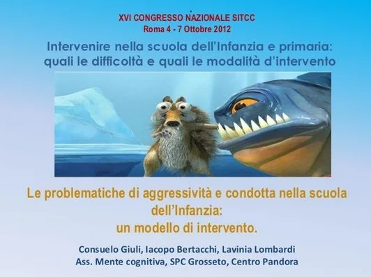 Intervenire nella scuola dell’Infanzia e primaria: quali le difficoltà e quali le modalità d’intervento. SITC 2012