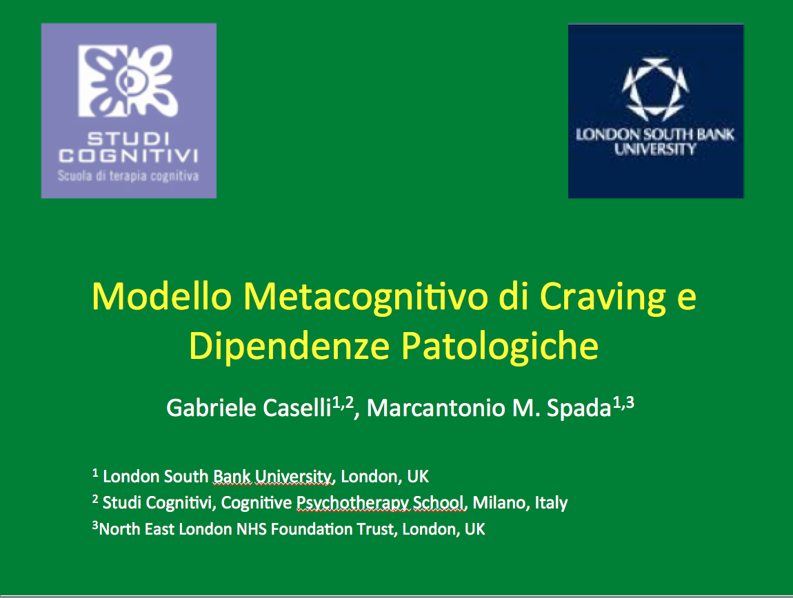 Modello Metacognitivo diCraving e DipendenzePatologiche