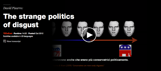 Disgusto e orientamento politico