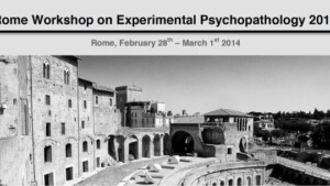 Experimental Psychopathology Rome 2014