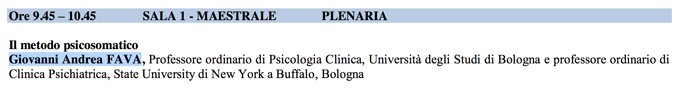 Fava - Il Metodo Psicosomatico - SITCC 2014