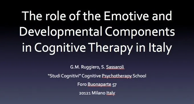 La psicoterapia cognitiva in Italia_Congresso APA 2014