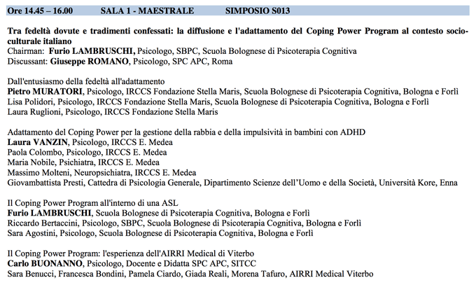 Tra fedeltà dovute e tradimenti confessati - SITCC 2014