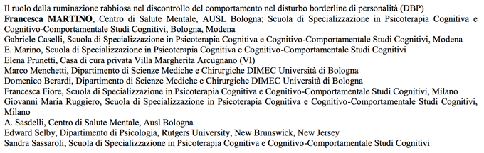 ruminazione rabbiosa - sitcc 2014