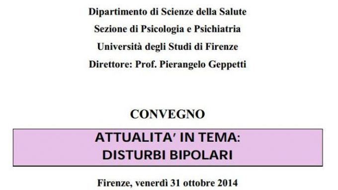 Attualità in Psichiatria in tema di Disturbo Bipolare – Report dal convegno – Firenze, 31 Ottobre 2014