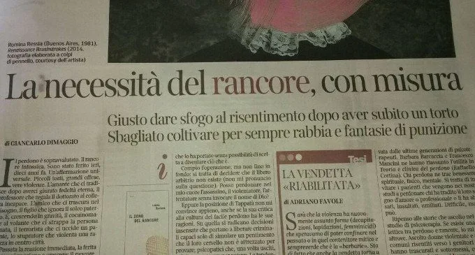 La necessità del rancore, con misura - un articolo di Giancarlo Dimaggio