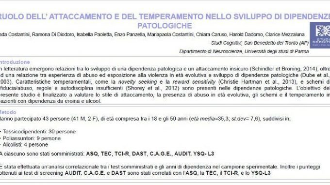 Ruolo dell’ attaccamento e del temperamento nello sviluppo di dipendenze patologiche – Forum di Assisi 2015
