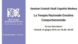La Terapia Razionale Emotiva Comportamentale - Seminari Gratuiti, Studi Cognitivi Modena