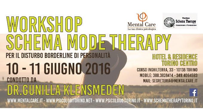Schema Mode Therapy - Torino, 10 e 11 Giugno 2016