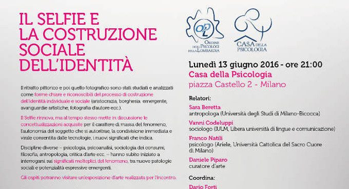 Il Selfie e la costruzione sociale dell’identità - Seminario OPL, 13 Giugno 2016