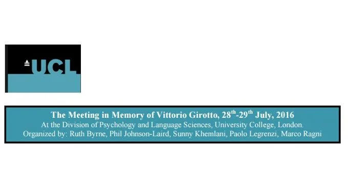 Dal convegno sui Mental Modes a Londra 28 e 29 luglio 2016 Report del Prof. Bruno Bara MAIN