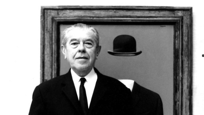 Gli amanti senza volto di René Magritte