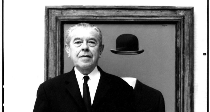 Gli amanti senza volto di René Magritte