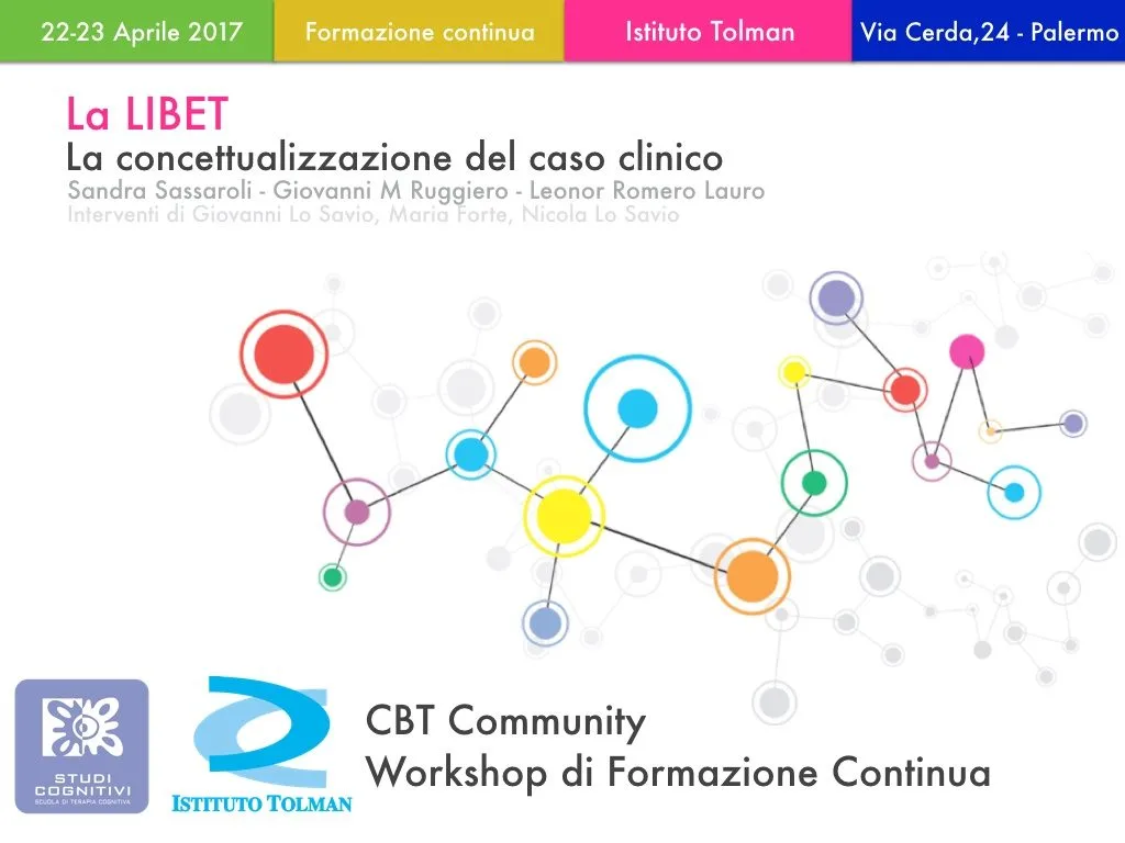 LIBET concettualizzazione del caso clinico - Workshop Palermo - Istituto Tolman
