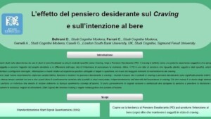 L'effetto del pensiero desiderante sul craving e sull' intenzione al bere- Riccione 2017