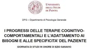 Giornata in onore del Prof. Ezio Sanavio - Padova, 09 Maggio 2018-