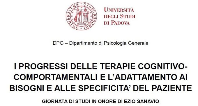 Giornata in onore del Prof. Ezio Sanavio - Padova, 09 Maggio 2018-