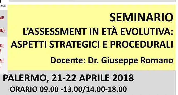 Assessment in et&agrave; evolutiva - Report del convegno di Palermo