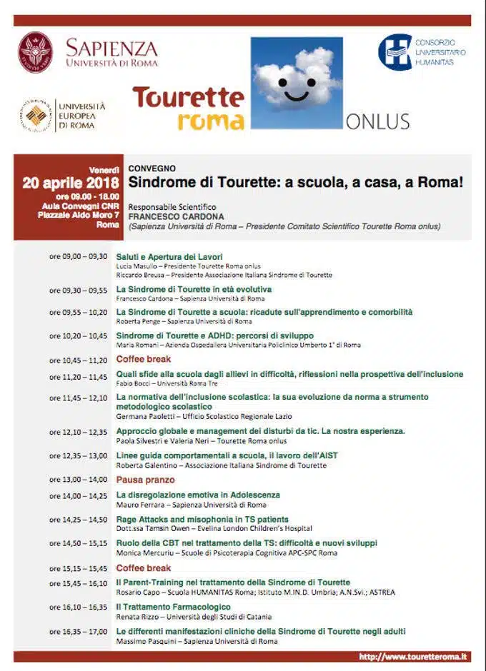 La Sindrome di Tourette a casa, a scuola, a Roma - Report del Convegno - FEAT
