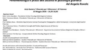 La prassi dell'ascolto in psicologia giuridica - Report dall'evento