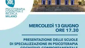 Studi Cognitivi Milano - Presentazione Scuola 13 Giugno 2018 - Locandina