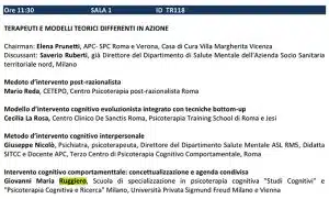 SITCC 2018 Simposio TERAPEUTI E MODELLI TEORICI DIFFERENTI IN AZIONE