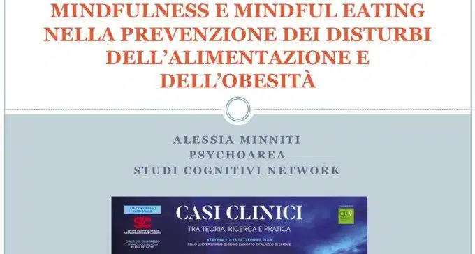 Mindfulness e prevenzione dei disturbi alimentari - SITCC 2018