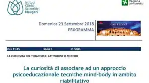 Tecniche mind-body nella riabilitazione di pazienti con OSAS-SITCC 2018