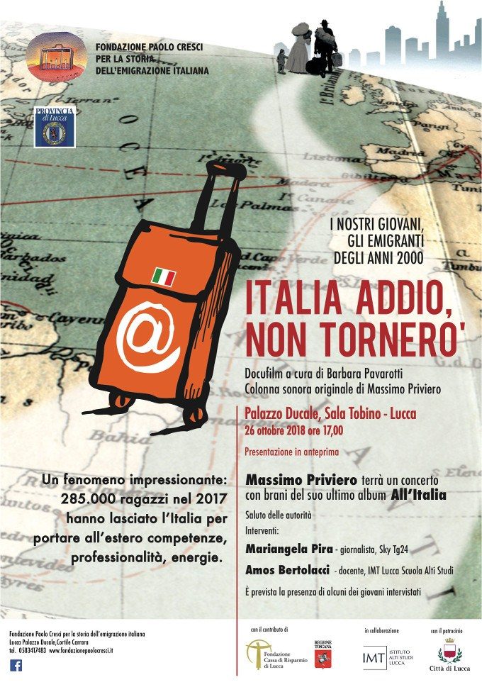 Italia addio, non tornerò (2018) - Report dalla presentazione del docufilm