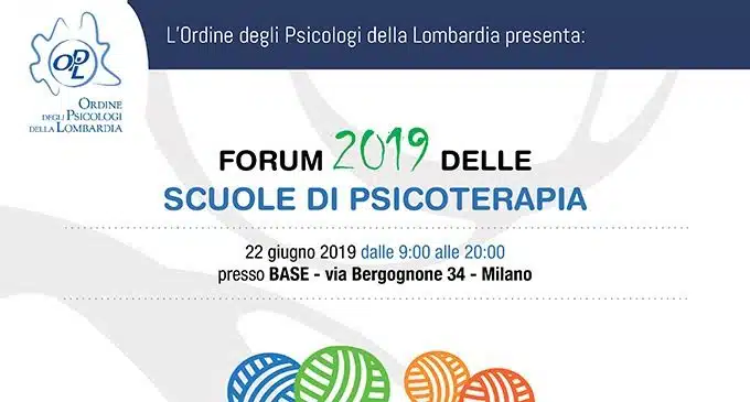 Forum 2019 delle Scuole di Psicoterapia -Evento OPL a Milano 22 Giugno MAIN