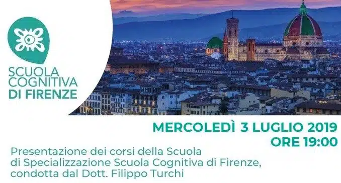 Scuola Cognitiva di Firenze presentazione della Scuola di Psicoterapia 3 LUGLIO 2019