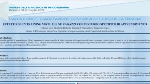 Training virtuale per ragazzi con disturbo specifico di apprendimento