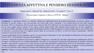 Dipendenza affettiva e pensiero desiderante quale relazione - Psicologia