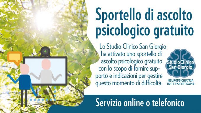 Sportello di ascolto psicologico gratuito – Studio Clinico San Giorgio
