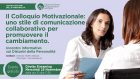 Il colloquio motivazionale: uno stile di comunicazione collaborativo – Evento in diretta streaming, 25 Novembre 2020