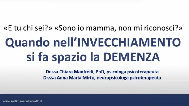 Demenza linee guida per di intervento per prevenirla e trattarla VIDEO