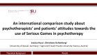 The use of Serious Games in psychotherapy: an international comparison study about psychotherapists’ and patients’ attitudes – ECDP 2021 / Poster Session