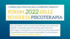 Forum 2022 delle Scuole di Psicoterapia in Lombardia