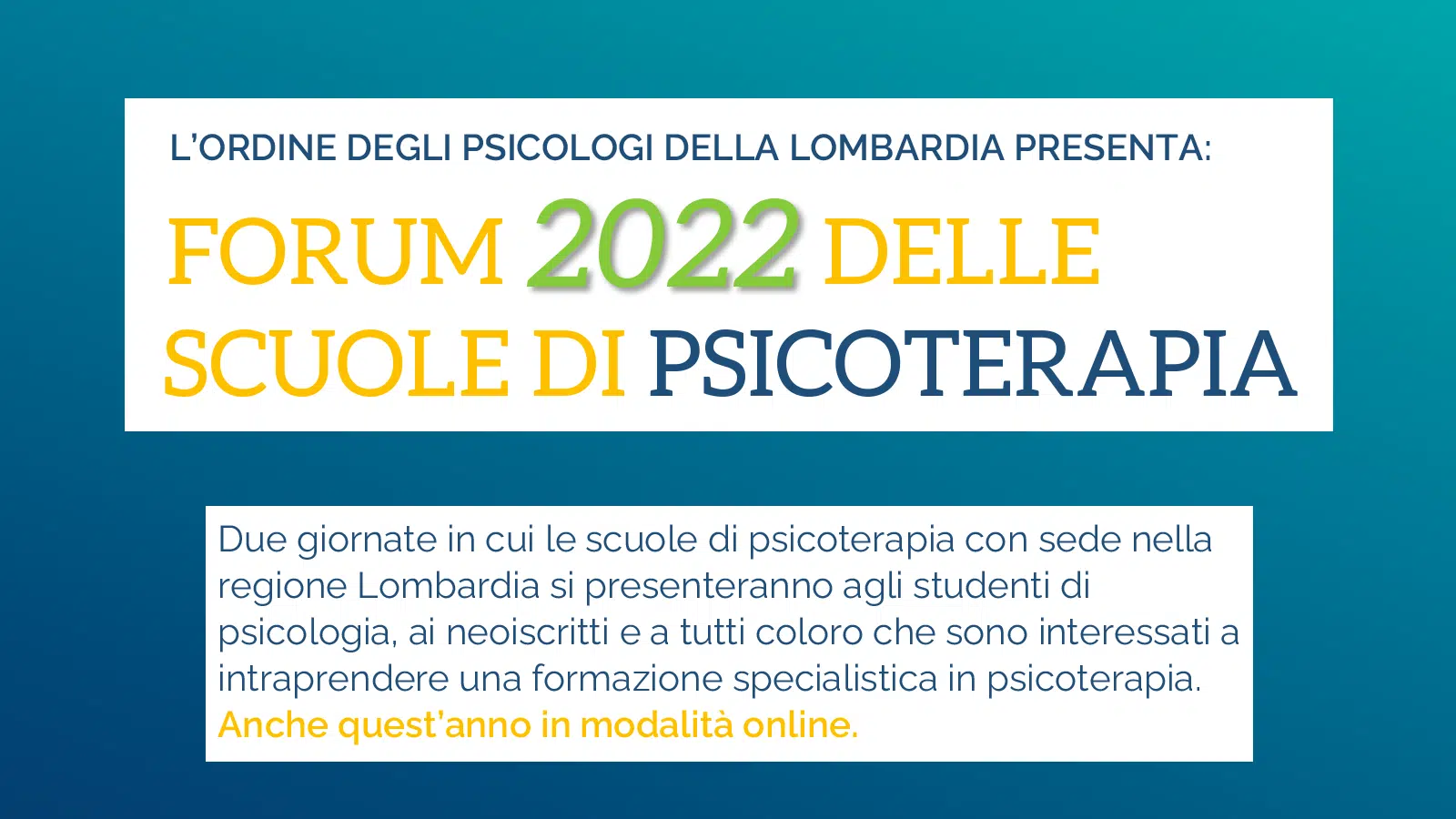 FORUM 2022 SCUOLE DI PSICOTERAPIA - 1600X900