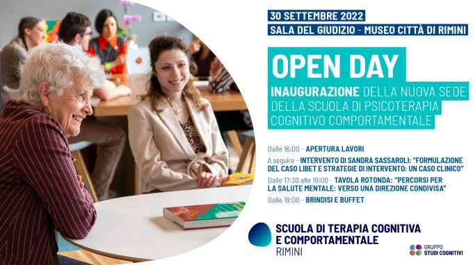 Inaugurazione Scuola di Terapia Cognitiva e Comportamentale di Rimini, 30 Settembre 2022 – Comunicato Stampa