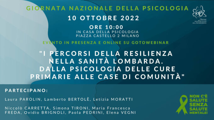 Giornata Nazionale della Psicologia 2022 – Comunicato stampa