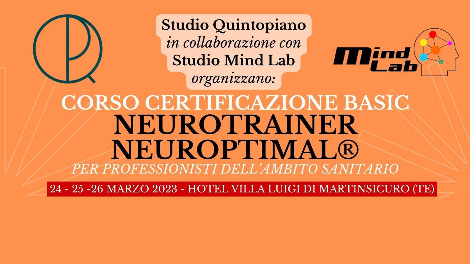 Corso Certificazione Basic Neurotrainer Neuroptimal - Marzo 2023