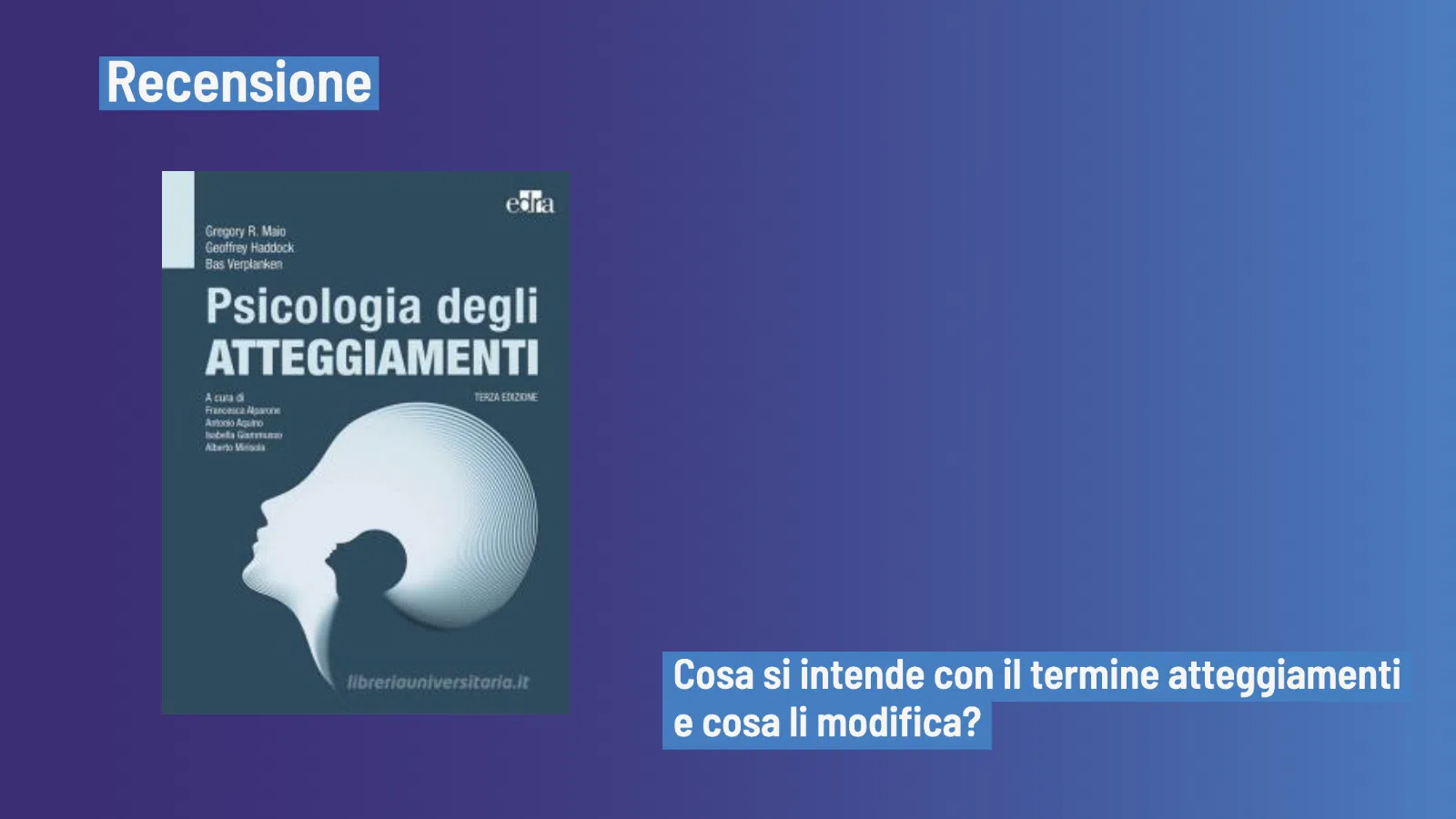 Psicologia degli atteggiamenti (2022) - Recensione del libro